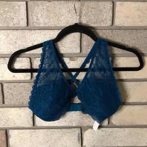 Blue lace bra- underwire